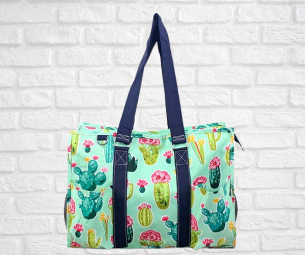 Stuck On You With Navy Trim Large Organizer Tote