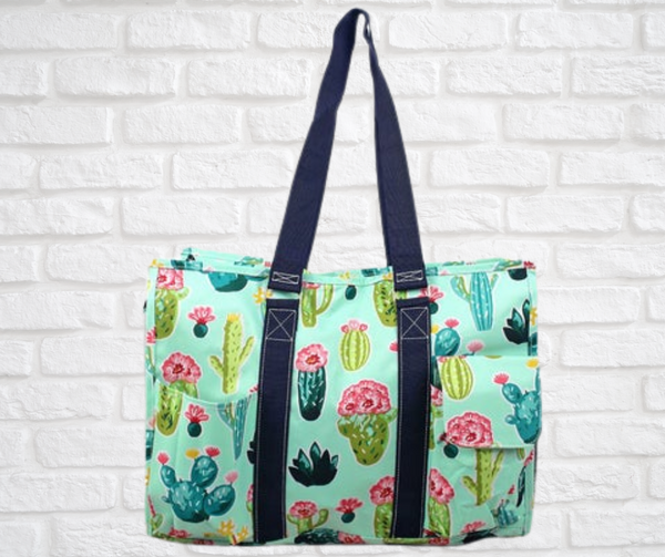 Stuck On You With Navy Trim Large Organizer Tote