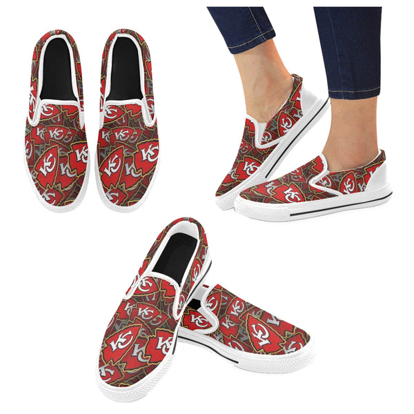 Women's Slip-on Canvas Shoes (Chiefs Red)