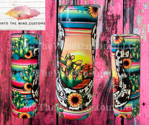 Western Horseshoe Sunset Tumbler