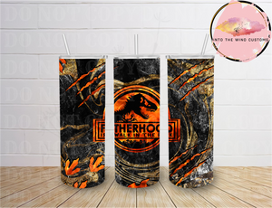 Fatherhood Orange & Camo Tumbler