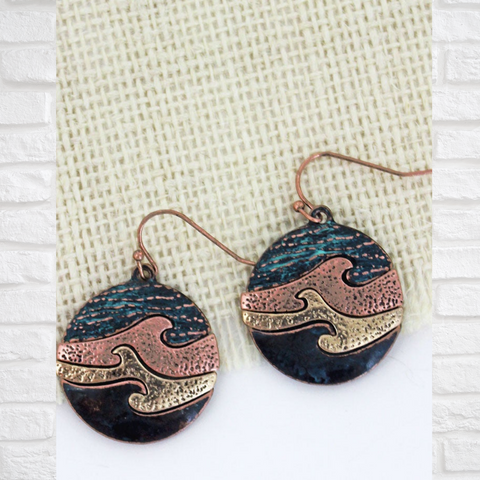 Patina Two-Tone Gwynn Island Earrings
