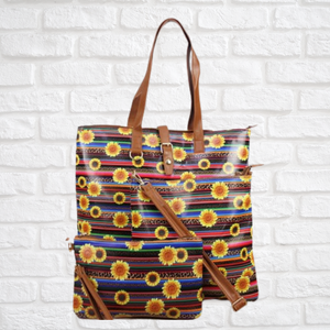 Texas Sunflower Field Tote Trio