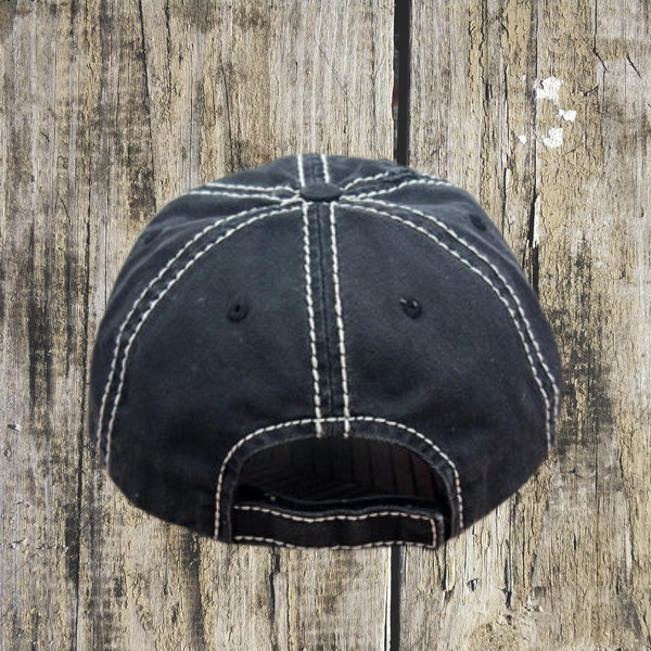 Distressed Black Leopard Steer With Sunflower Cap