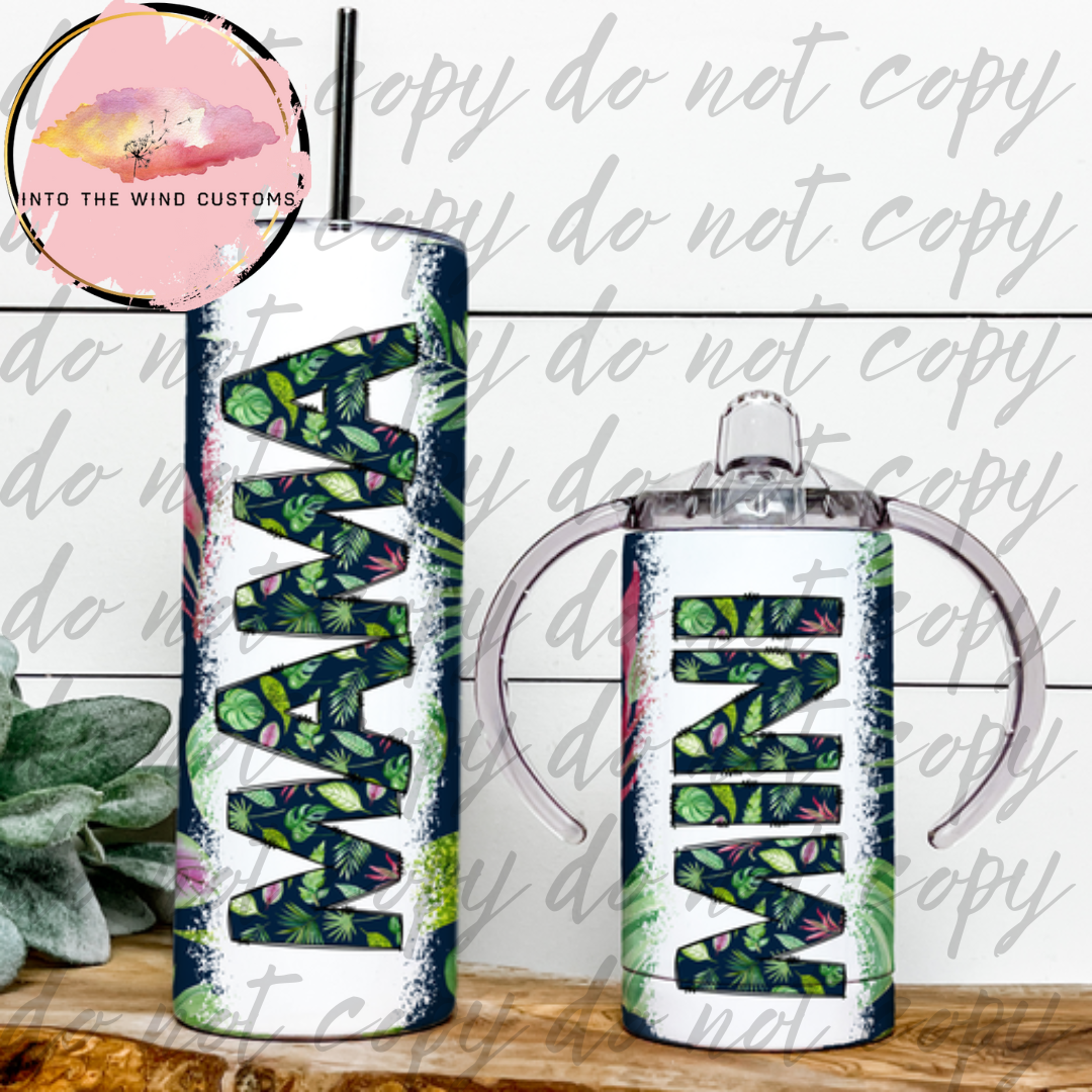 Mama & Mini "GROW WITH ME CUP" Tumbler Set (Plants)