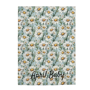 Birth Month Flower (April) Velveteen Plush Blanket