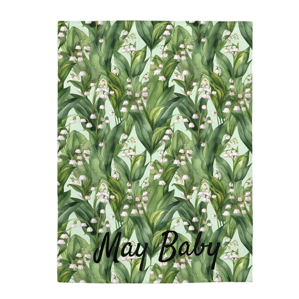 Birth Month Flower (May) Velveteen Plush Blanket