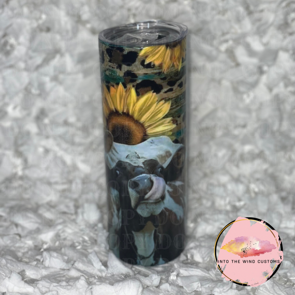 Sunflower Funny Cow Gang Tumbler