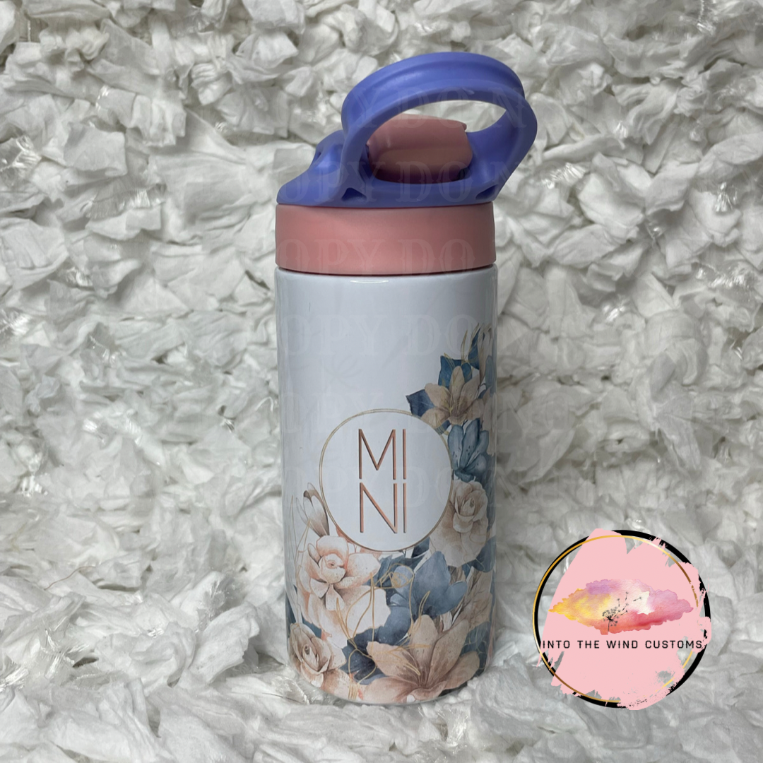 Navy & Rose Gold Floral Girls Cup