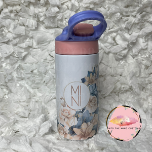 Navy & Rose Gold Floral Girls Cup