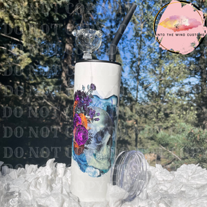 Floral Skull (Cold Hit) Tumbler