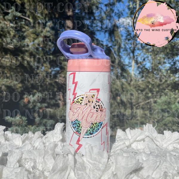 Mama & Mini Pink Lightning Bolt Tumbler Set