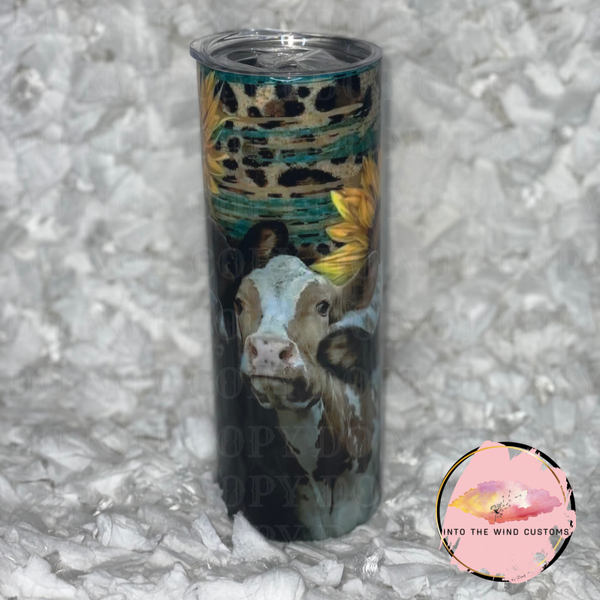 Sunflower Funny Cow Gang Tumbler